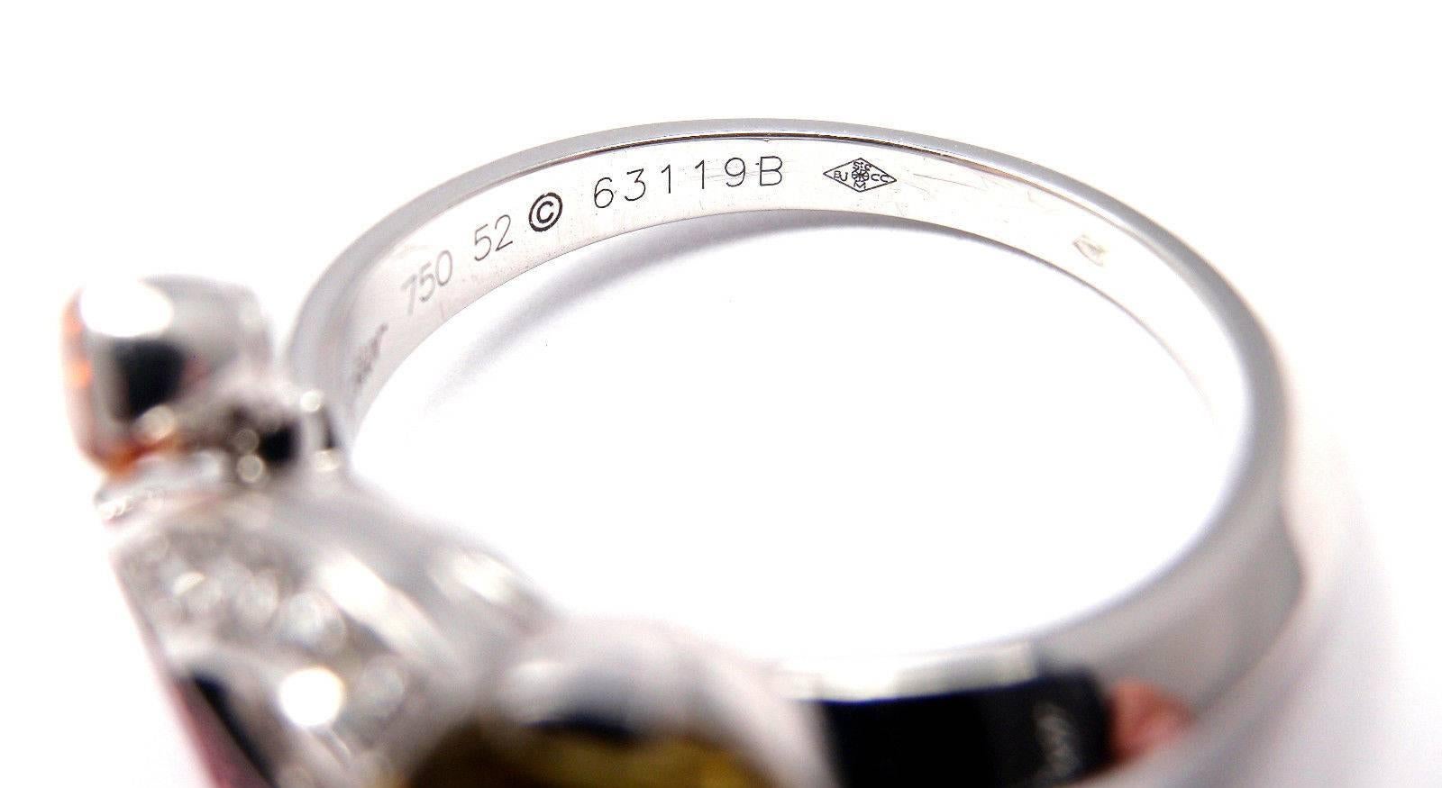 Women's or Men's Cartier Sorbet Tourmaline Sapphire Diamond Gold Ring