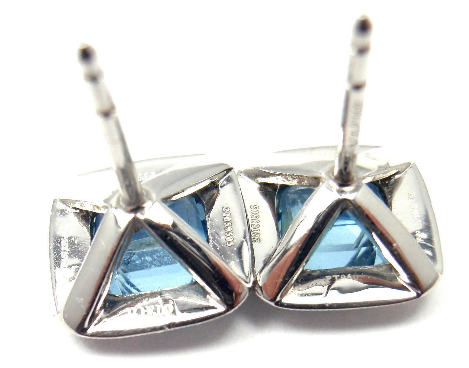 Tiffany & Co. Aquamarine Diamond Platinum Legacy Earrings In New Condition In Holland, PA