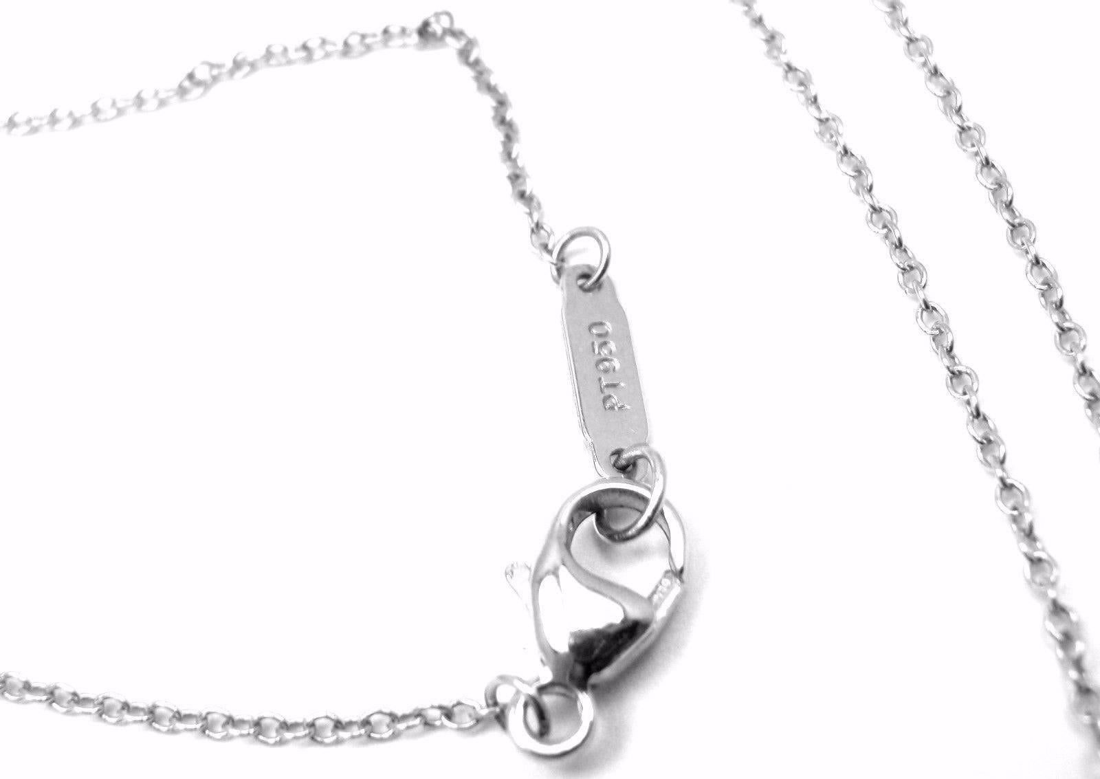 Tiffany & Co. Aquamarine Diamond Platinum Legacy Pendant Necklace 3