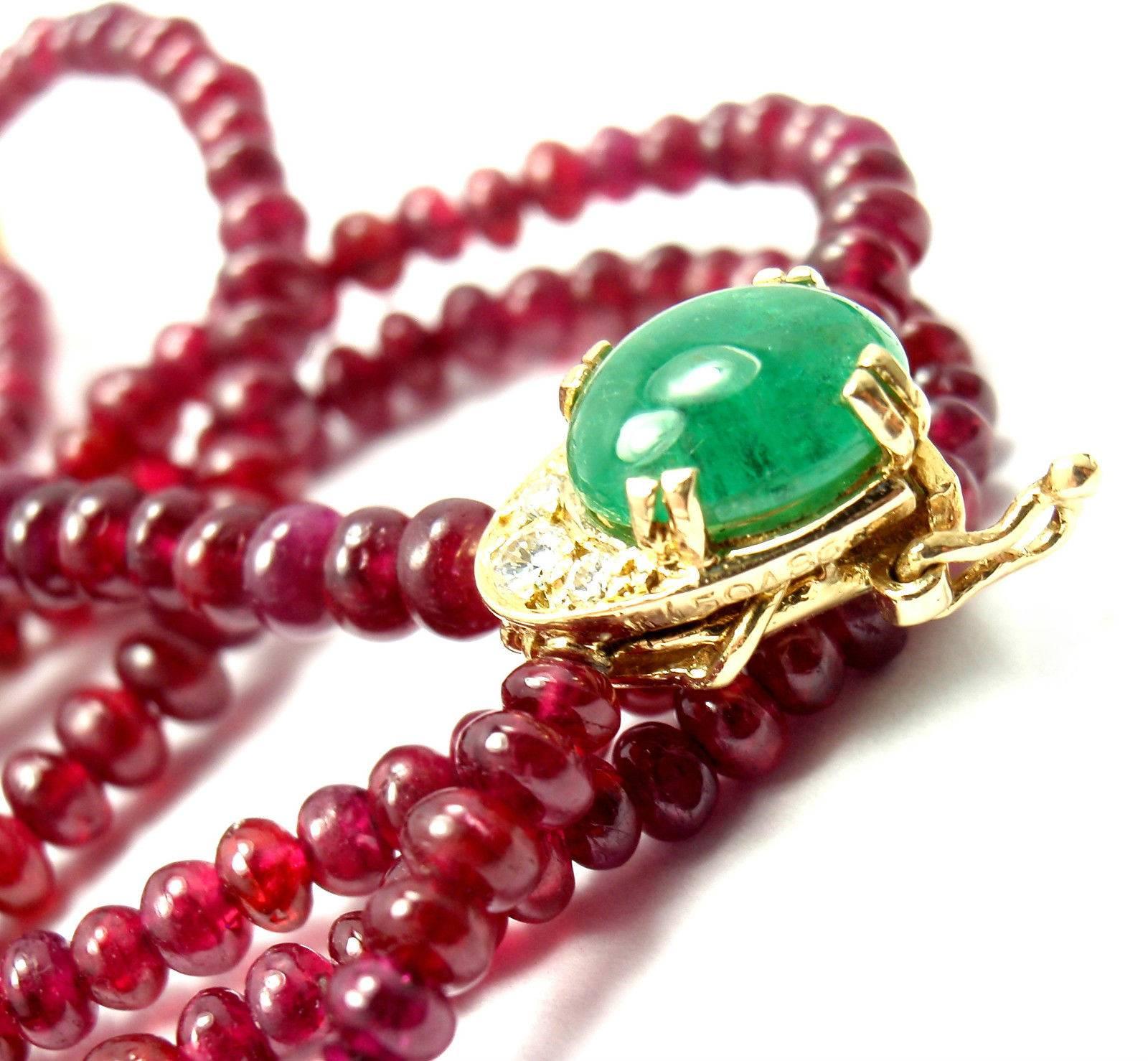 ruby beads gold necklace
