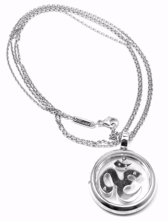 Chopard Diamond Gold Om Pendant Necklace At 1stdibs - Chopard Om Diamond Pendant