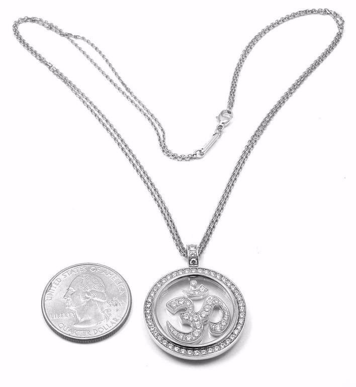 Chopard Diamond Gold Om Pendant Necklace At 1stdibs - Chopard Om Diamond Pendant