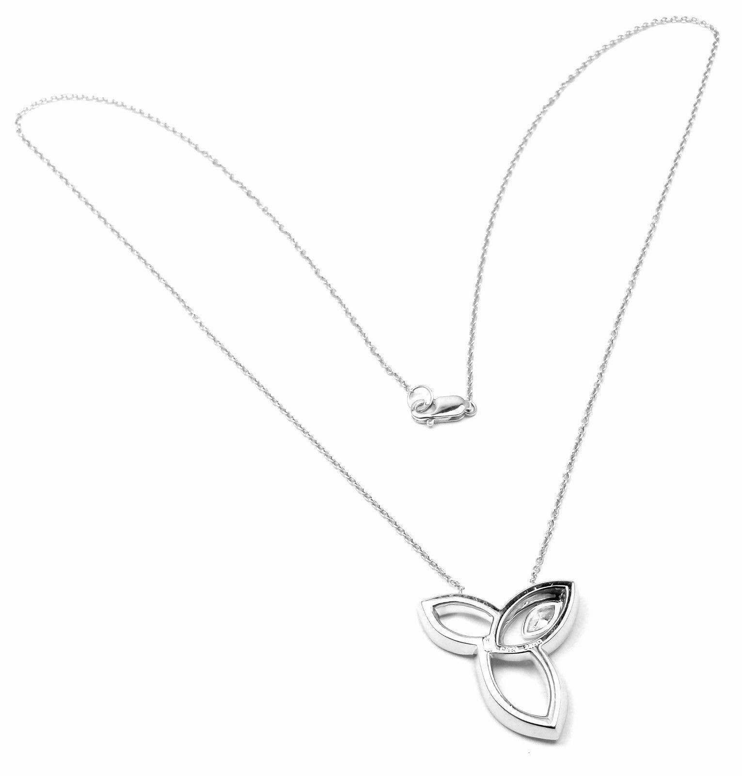 Harry Winston Diamond Platinum Lily Cluster Pendant Necklace 1