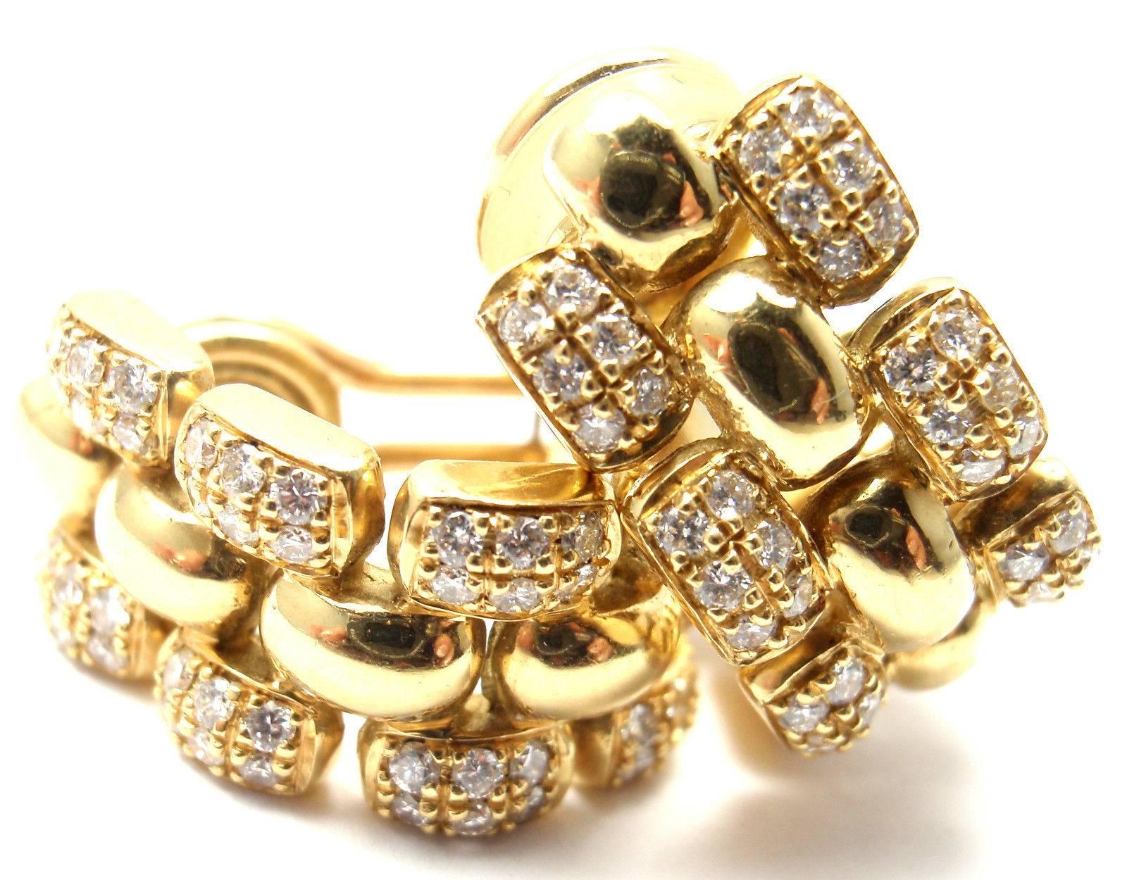 Chopard Diamond Gold Hoop Earrings 2