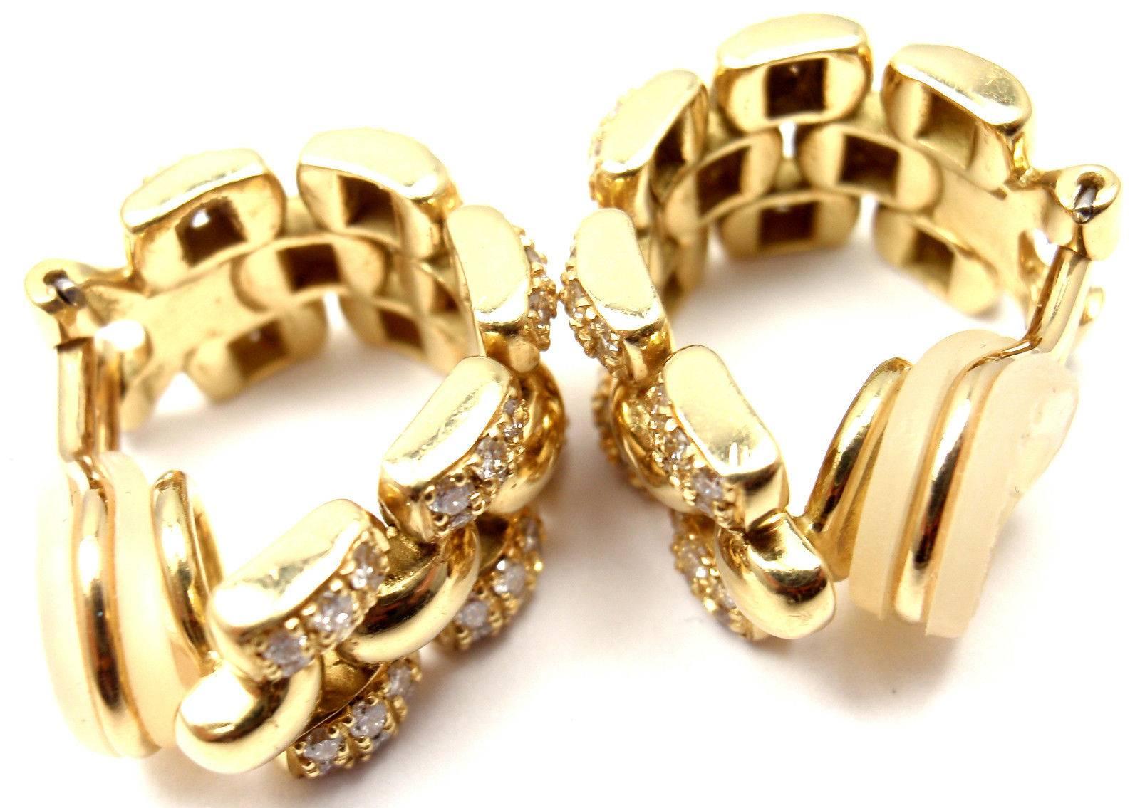 Chopard Diamond Gold Hoop Earrings 5