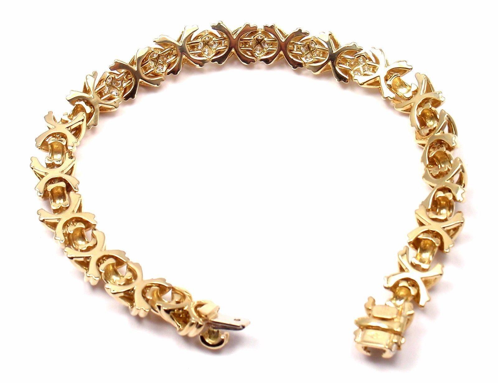 Tiffany & Co. Signature X Diamond Gold Bracelet 1