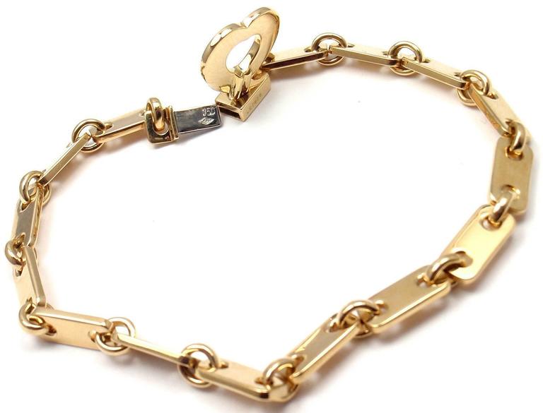 Cartier Gold Heart Lock Charm Link Bracelet at 1stDibs cartier lock
