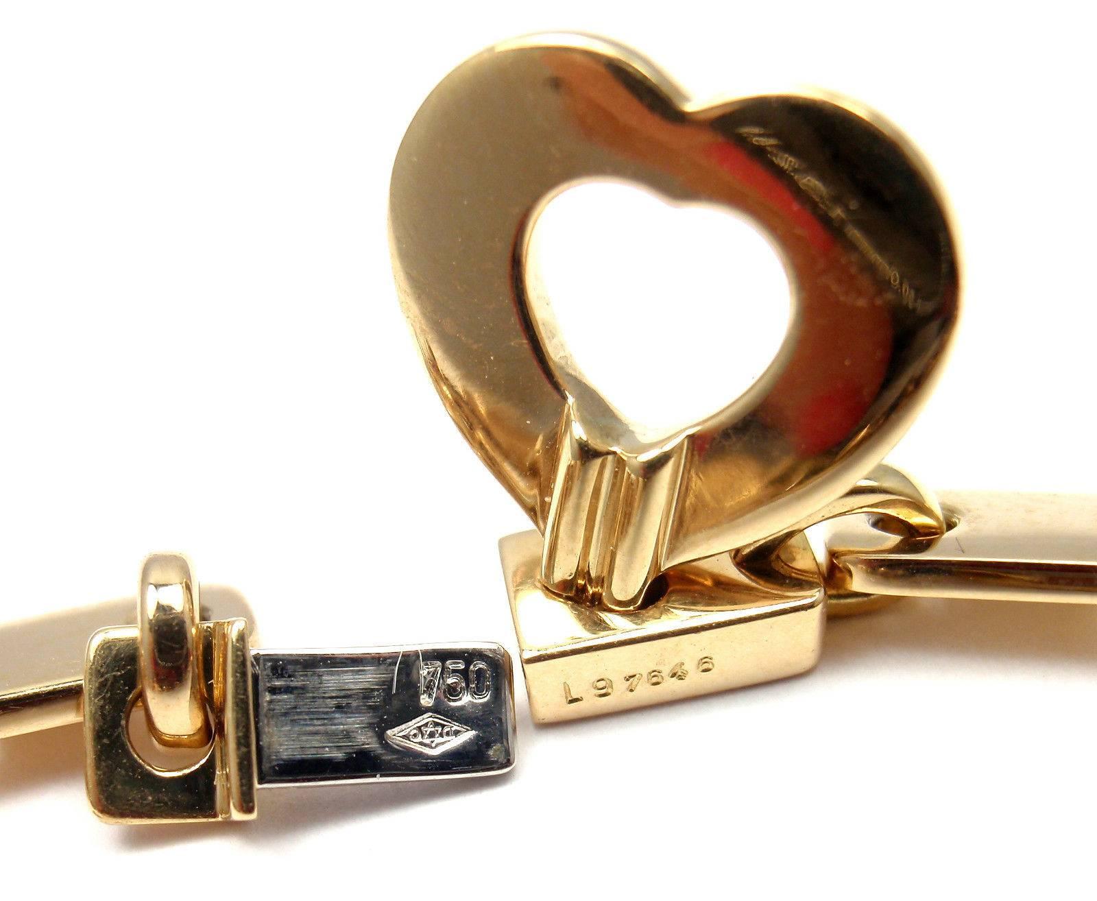 Cartier Gold Heart Lock Charm Link Bracelet 2