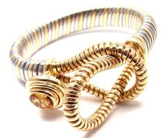 Cartier Citrine Stainless Steel Gold Hercules Knot Bracelet