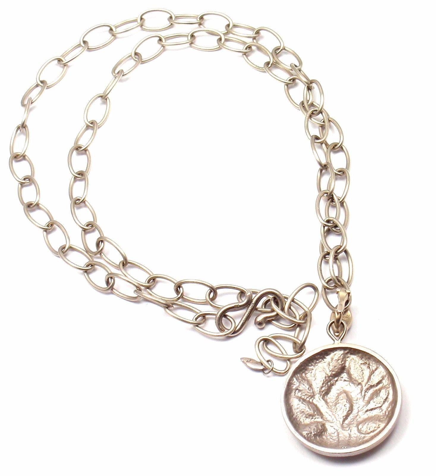 Women's or Men's Anthony Nak Diamond Gold Tree Of Life Pendant Link Necklace