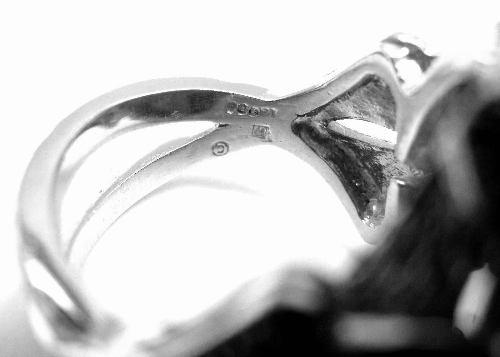 Women's or Men's Cathy Waterman Large Emerald Diamond Platinum Ring