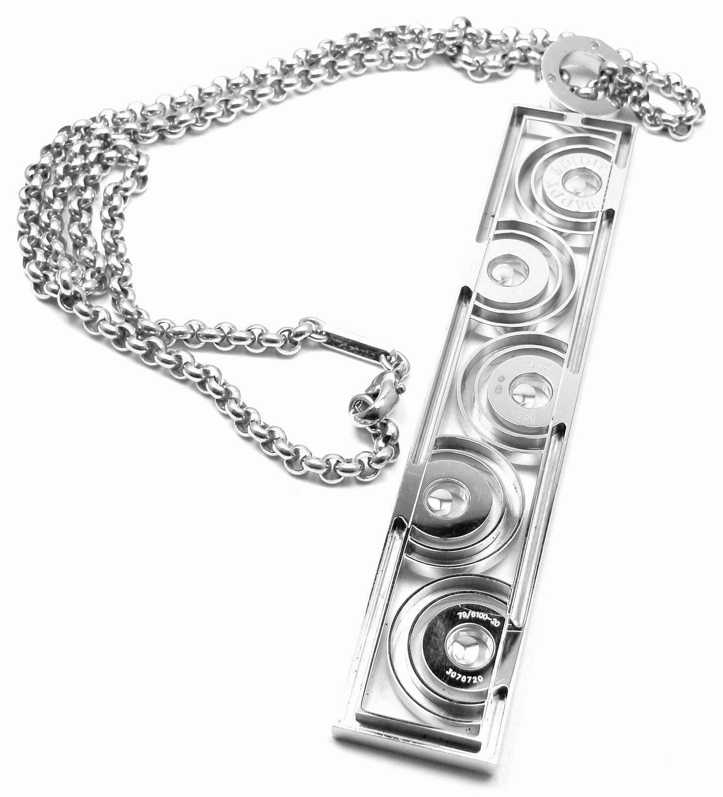 Taille ronde Chopard Collier pendentif Happy Spirit en or et diamants