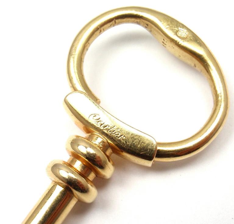 Cartier Gold Key Charm Pendant at 1stDibs cartier key necklace