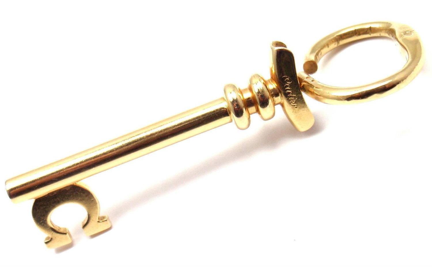 Cartier Gold Key Charm Pendant at 1stdibs