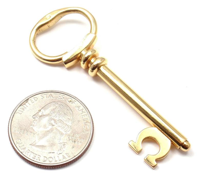 Cartier Gold Key Charm Pendant at 1stDibs cartier key necklace