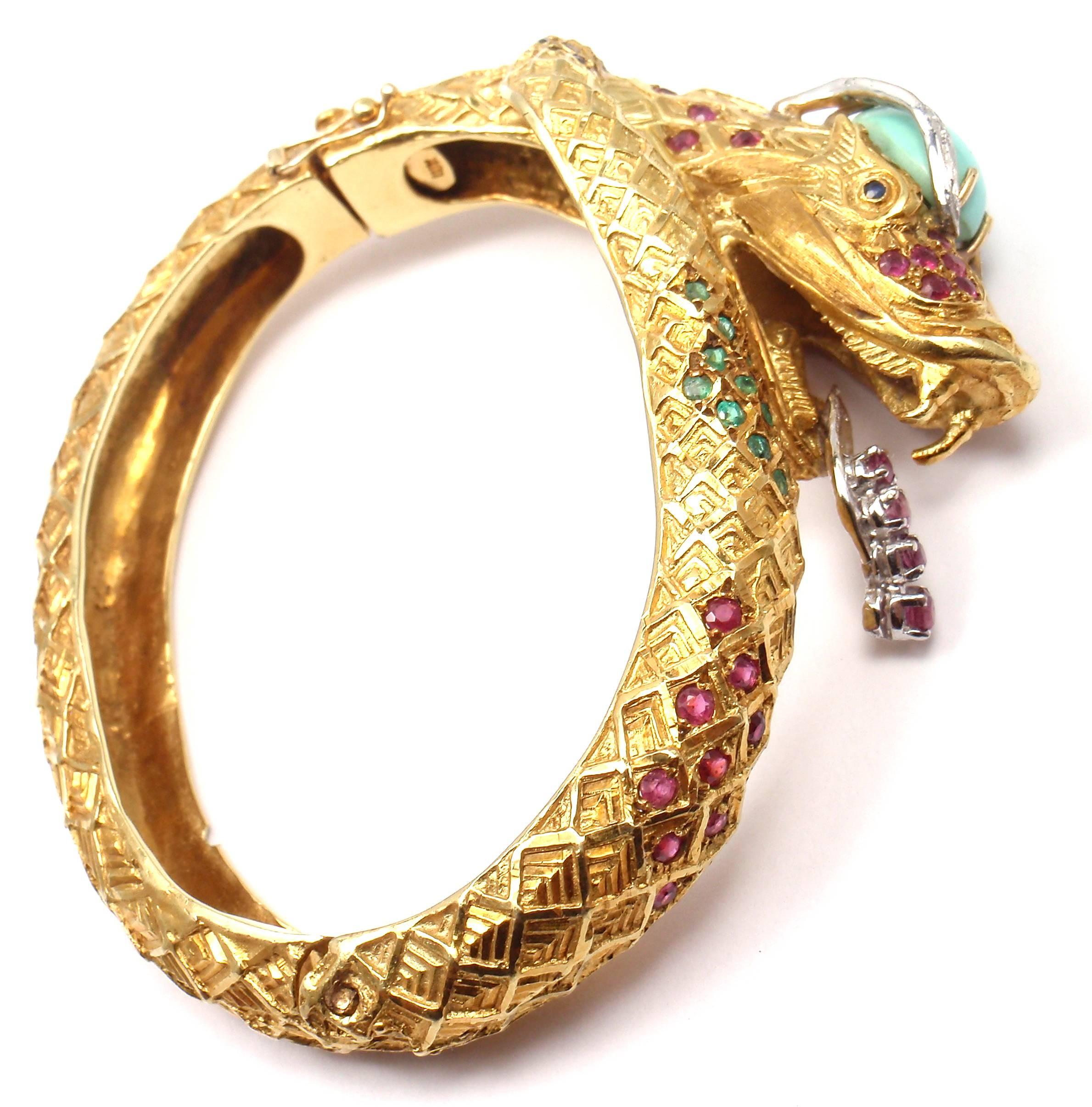 ruby and diamond dragon bracelet