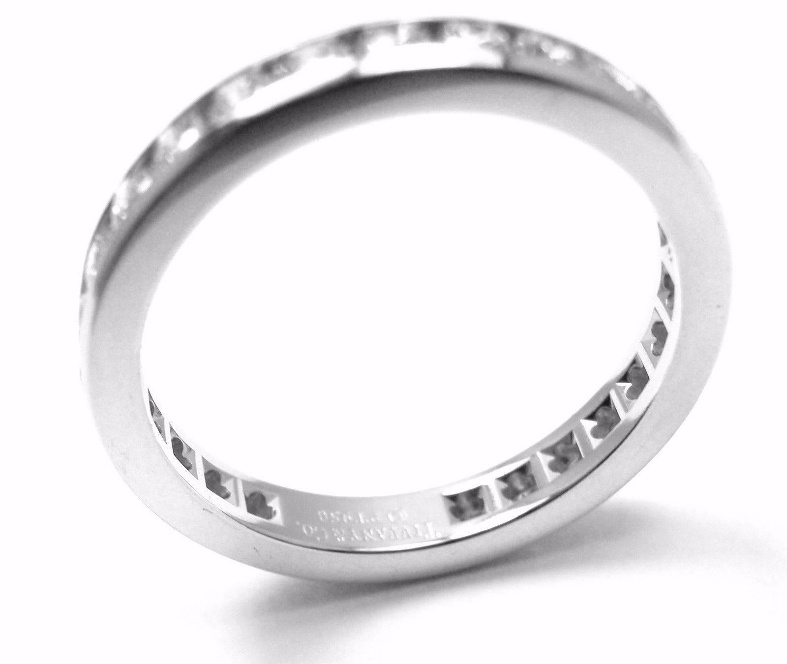 Tiffany & Co. Diamond Platinum Full Circle Band Ring 1