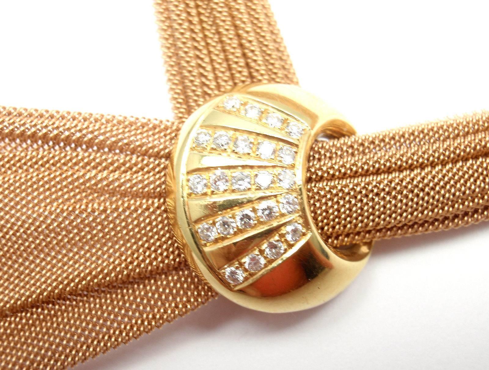 Gemma Gioelli Trasparenze Diamond Mesh Rose Gold Necklace 1