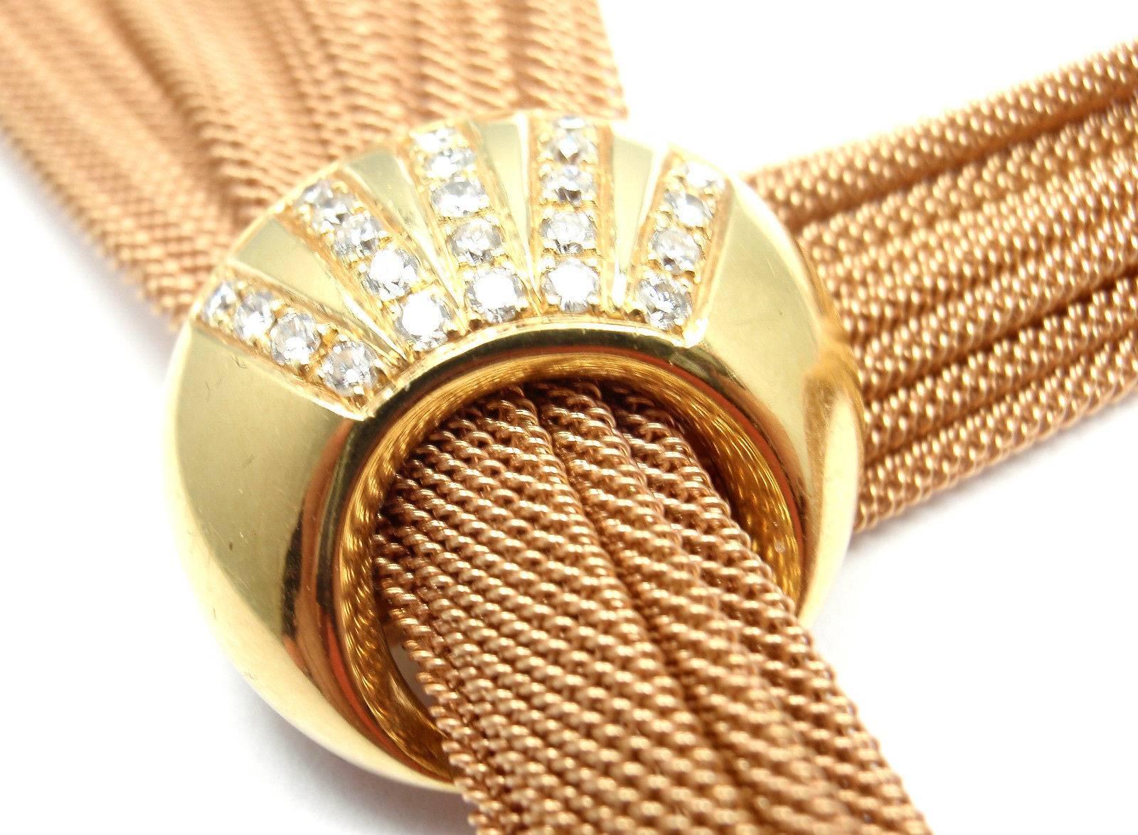 Gemma Gioelli Trasparenze Diamond Mesh Rose Gold Necklace 4