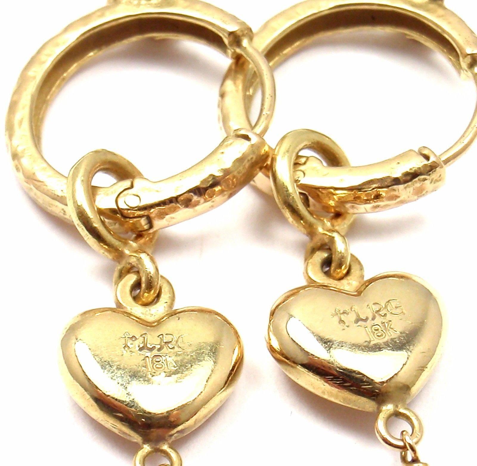 Loree Rodkin Ruby Heart Enhancers Gold Hoop Earrings 5