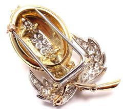 Tiffany & Co. Schlumberger Diamond Gold Platinum Acorn Pin Brooch