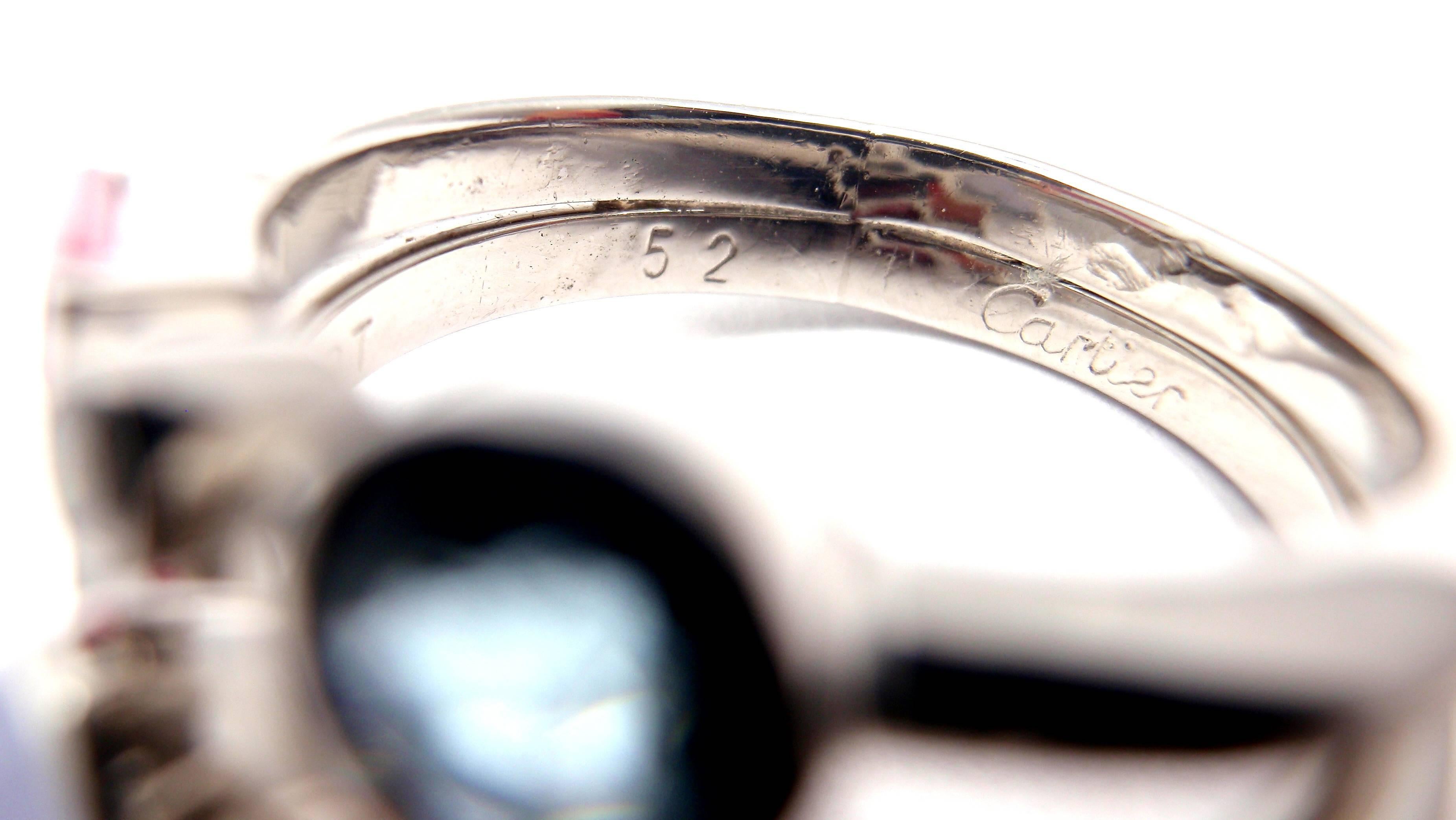 Cartier Meli Melo Chalcedony Tourmaline Garnet Diamond Platinum Ring For Sale 2