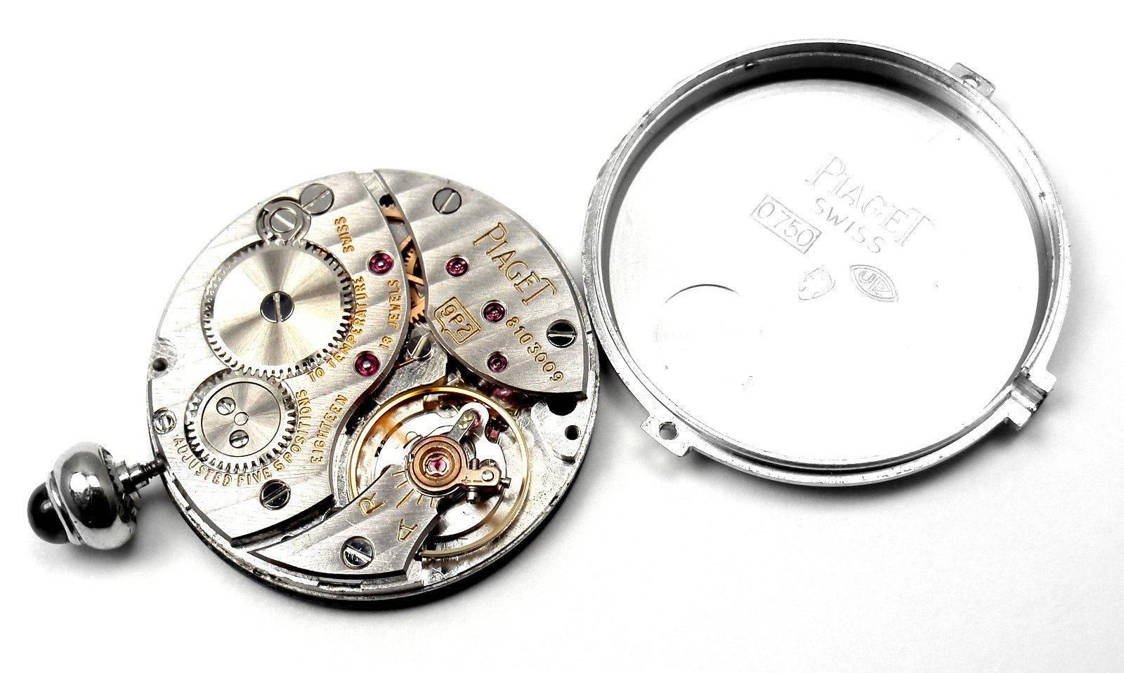 Piaget Tricolor Gold Diamond Lapis Dial Bracelet Wristwatch 3