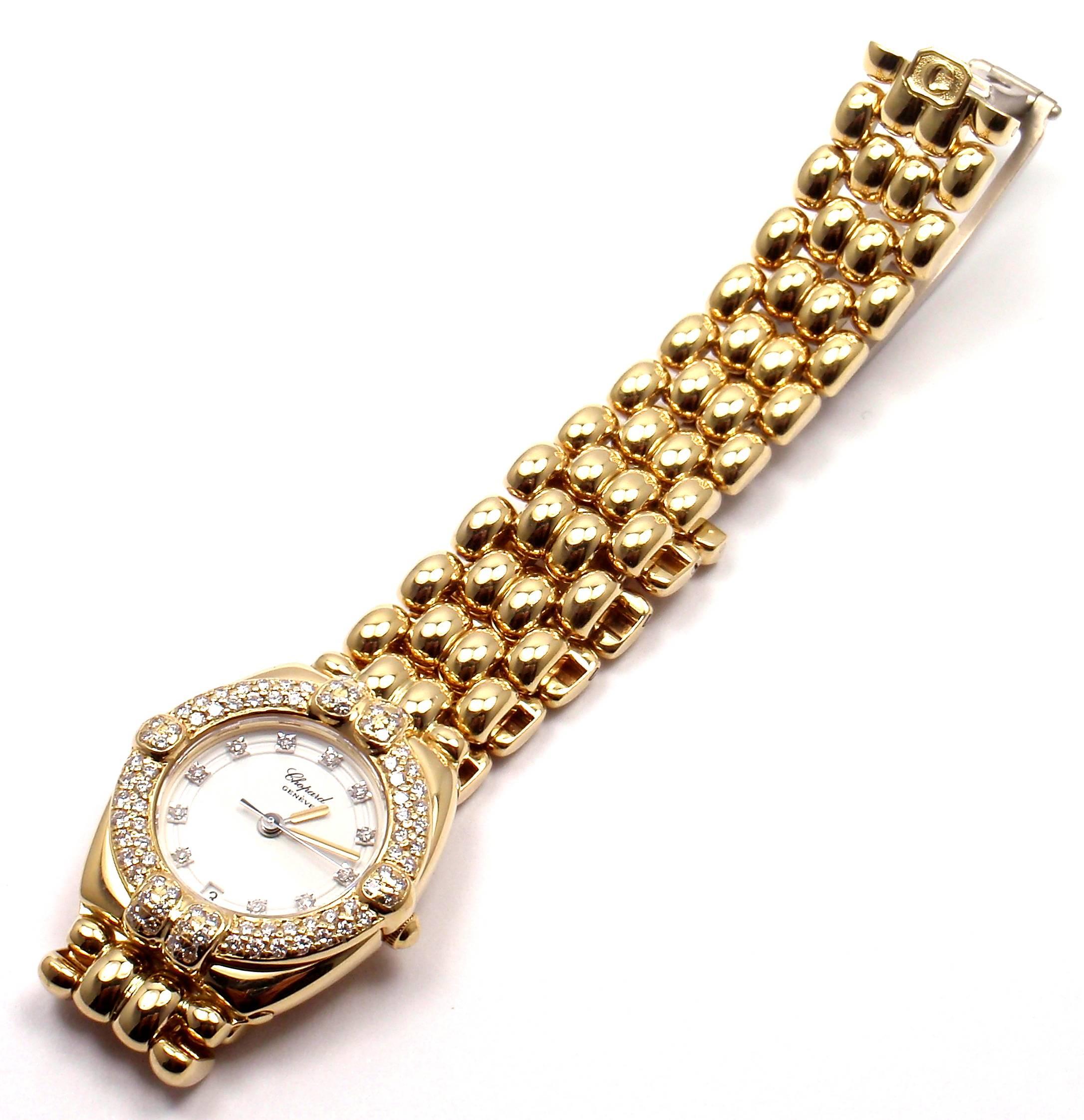 Chopard Ladies Yellow Gold Diamond Gstaad Quartz Wristwatch Ref 32/5120-11 4