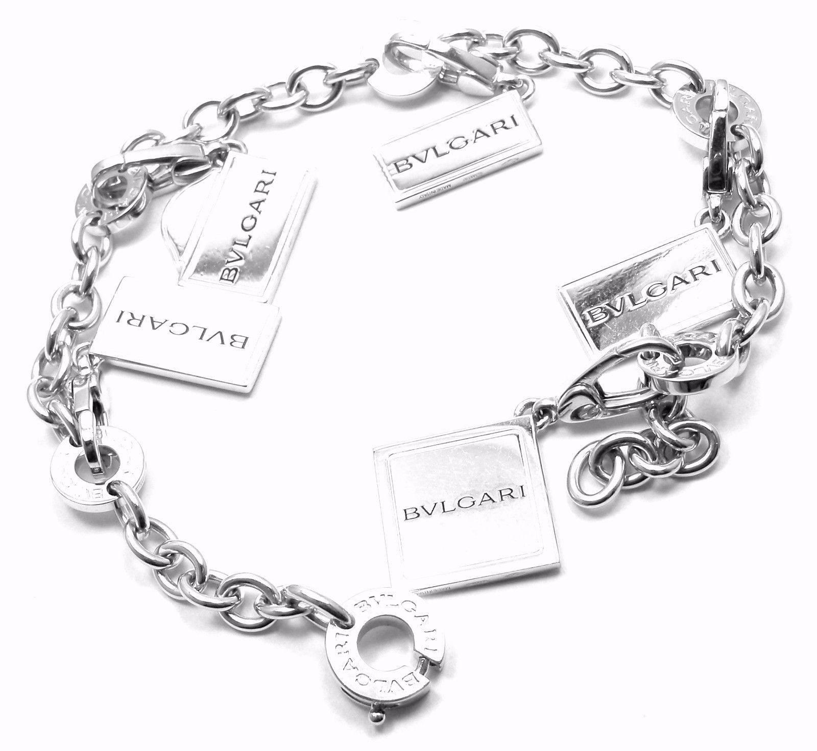 Bulgari Gold Charm Bracelet With Five Charms Of Major Bulgari Outlets In New Condition In Holland, PA