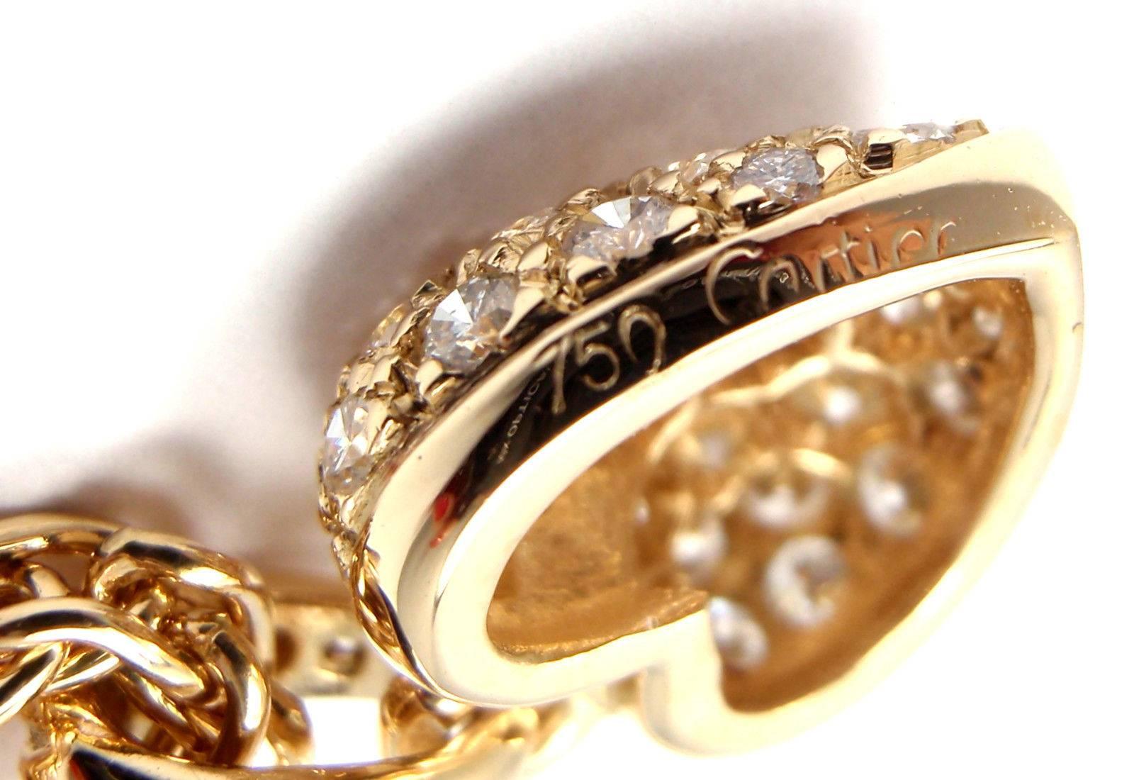 Cartier Diamond Gold Heart Pendant Necklace 4