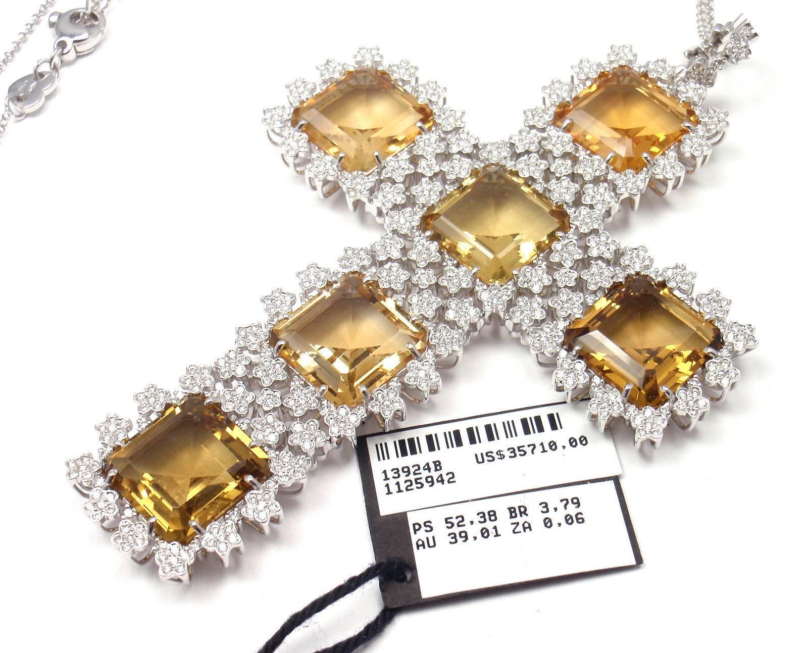 Pasquale Bruni Marilyn Citrine Diamond Gold Pendant Necklace 2
