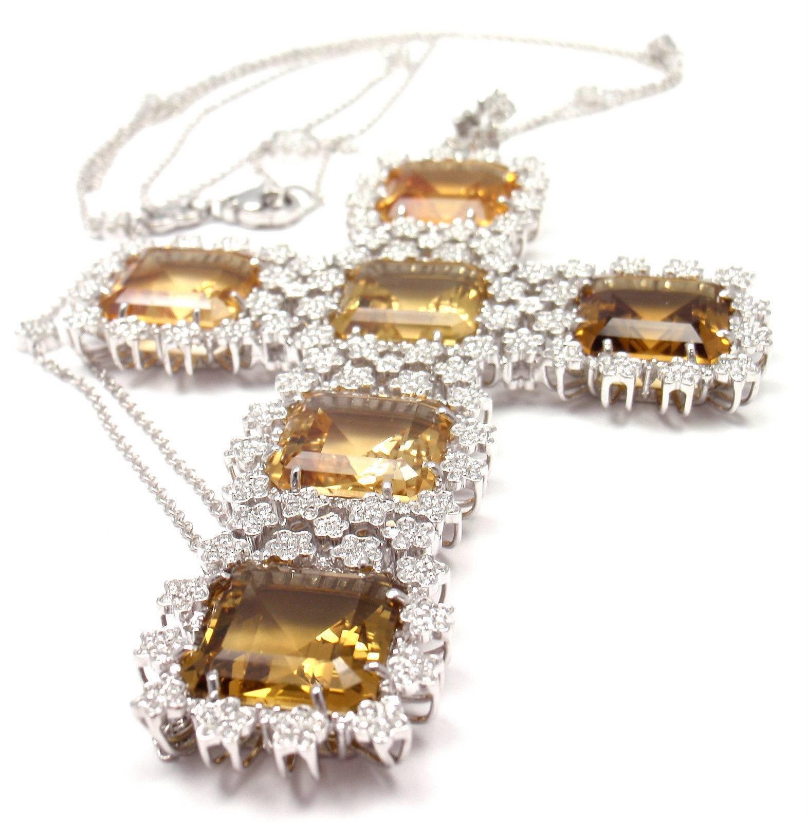 Pasquale Bruni Marilyn Citrine Diamond Gold Pendant Necklace 1