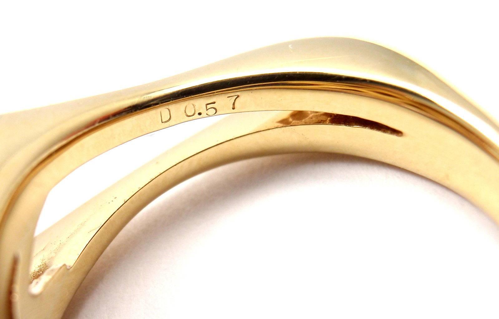 Women's or Men's Diamond Ruby Invisible Setting Bow Yellow Gold Ring