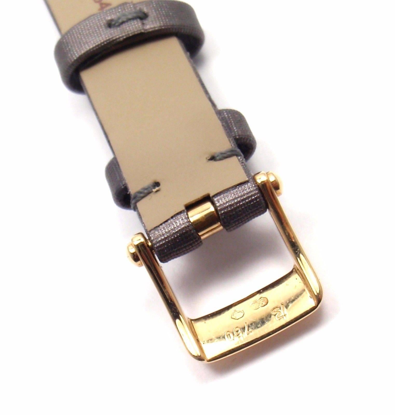 Van Cleef & Arpels Black Dial Vintage Alhambra Yellow Gold Ladies Watch 4