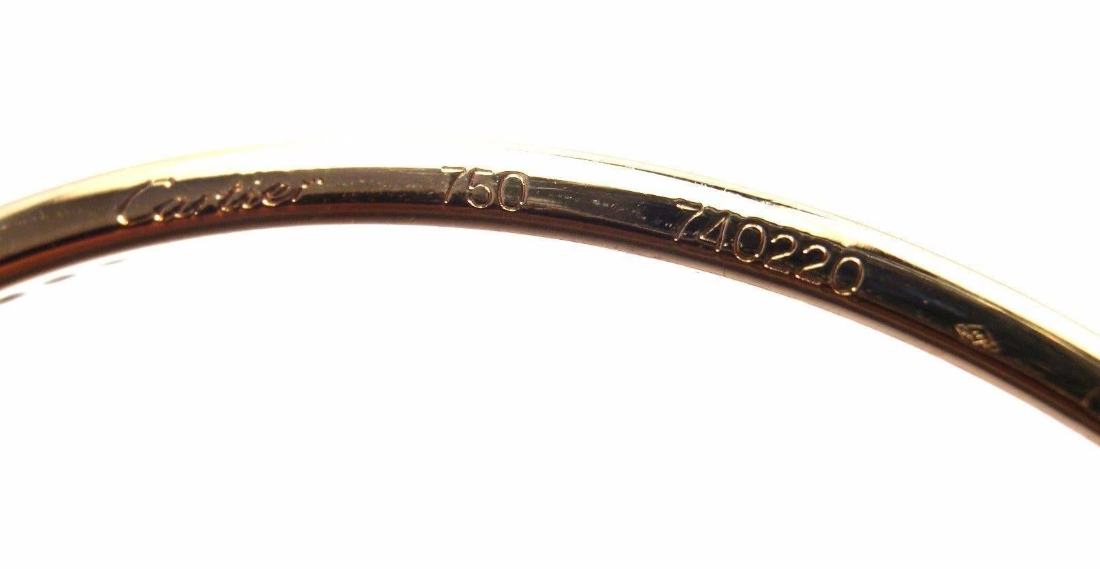 Cartier Trinity Diamond Gold Bangle Bracelet 2