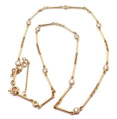 Cartier Diamond By The Yard Choker Yellow Gold Necklace