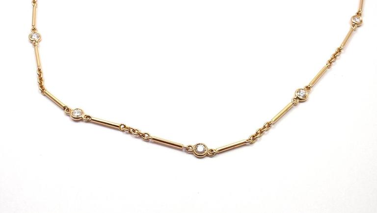 Cartier Diamond By The Yard Choker Yellow Gold Necklace at 1stDibs ...