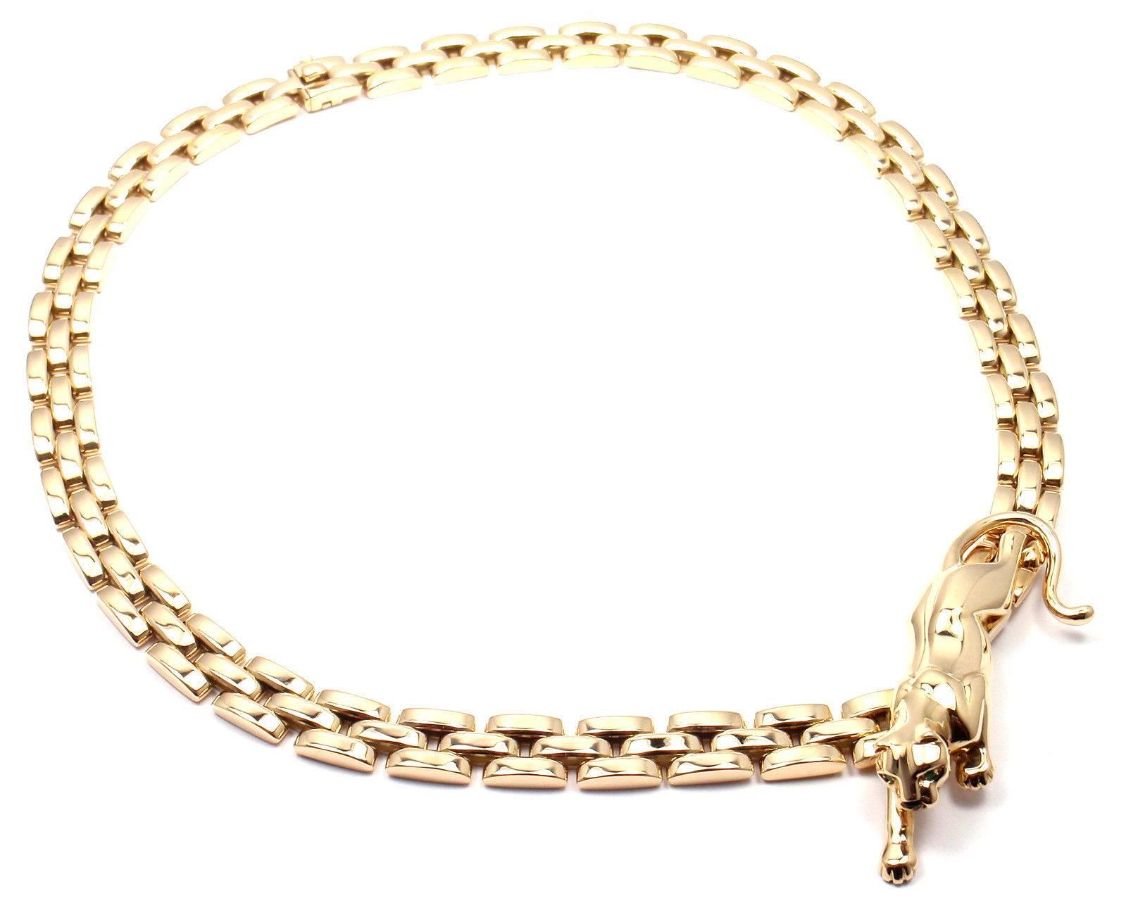 cartier panther necklace gold