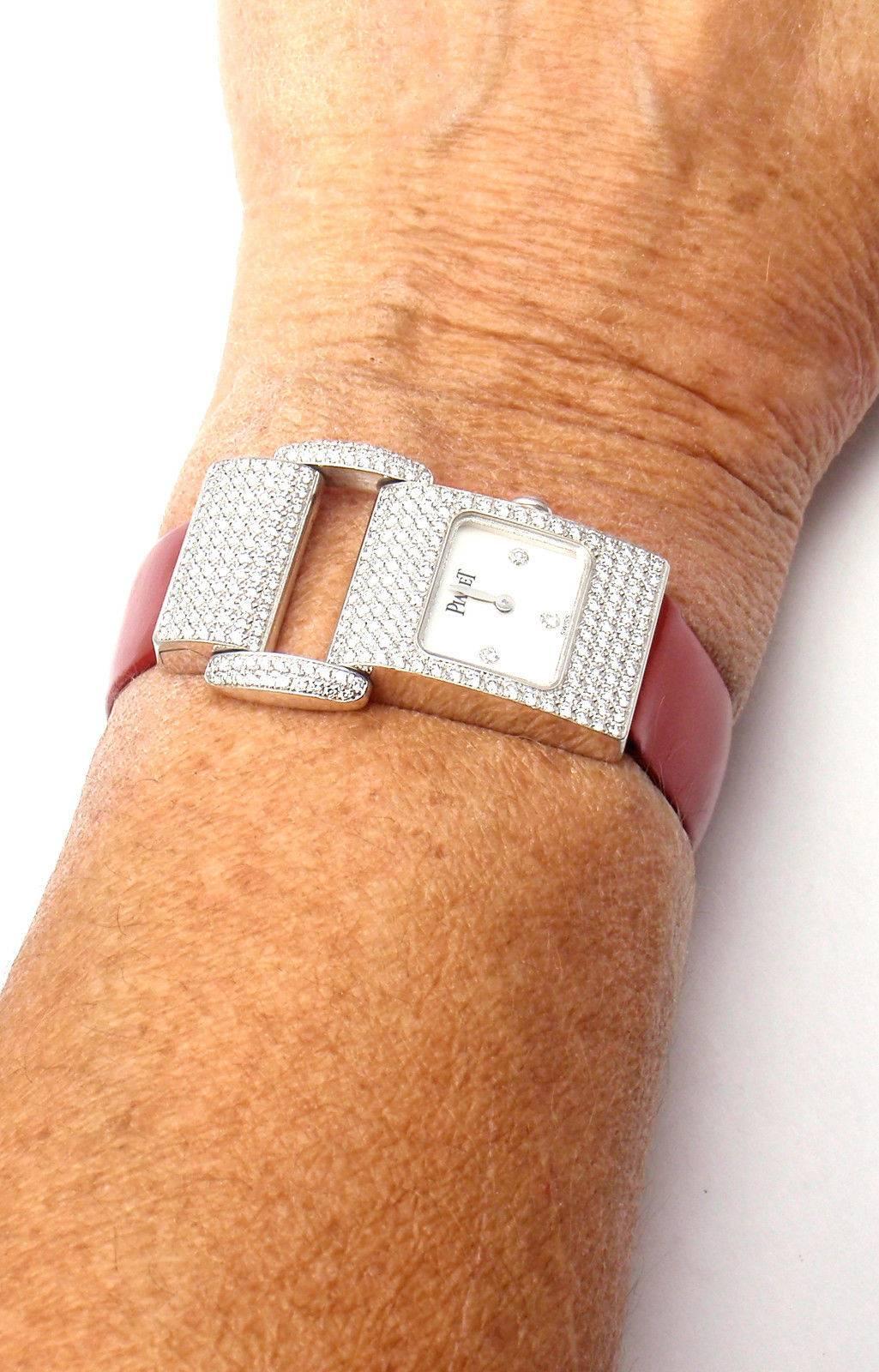Piaget Miss Protocole Diamond 8 Straps White Gold Ladies Wristwatch 2