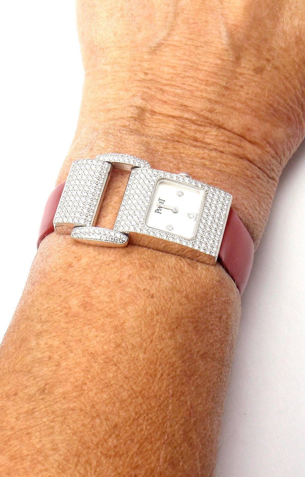 Piaget Miss Protocole Diamond 8 Armbänder Weißgold Damen-Armbanduhr 5