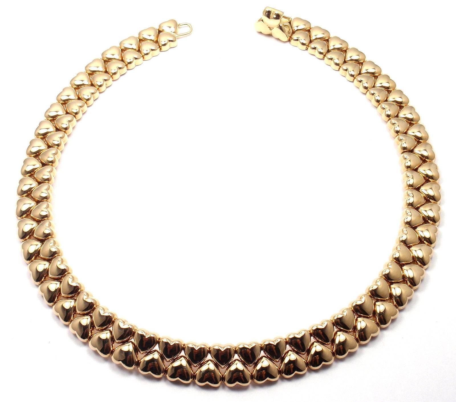 Cartier Heart Choker Yellow Gold Necklace 1