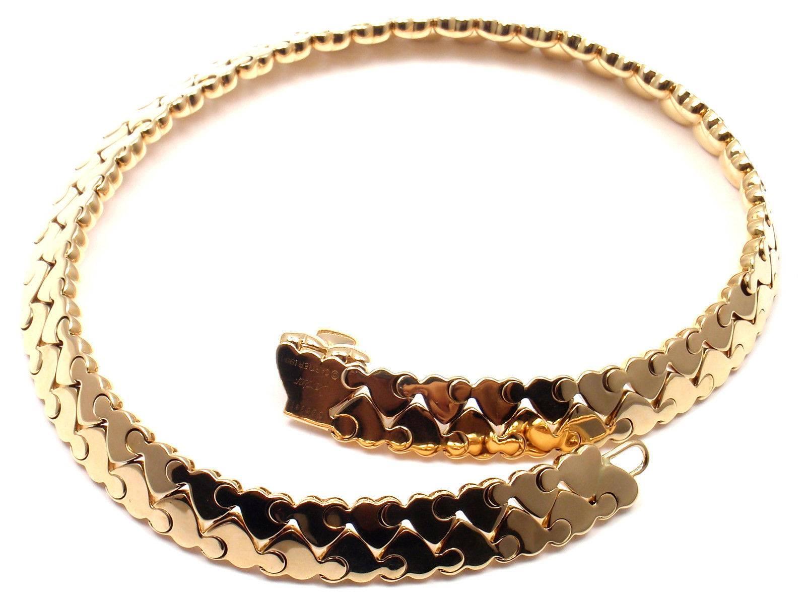 Cartier Heart Choker Yellow Gold Necklace 3