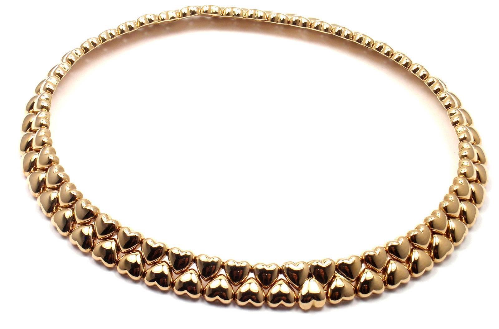 Cartier Heart Choker Yellow Gold Necklace 4