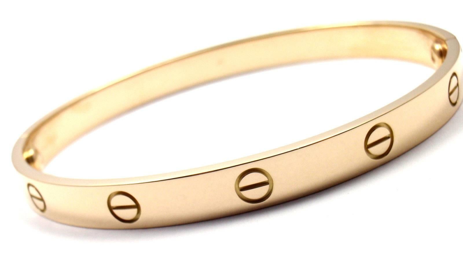 Cartier Love Yellow Gold Bangle Bracelet In New Condition In Holland, PA