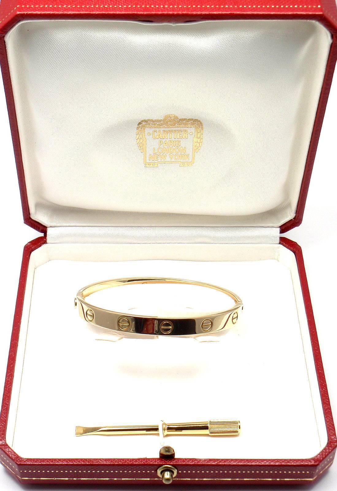 Cartier Love Yellow Gold Bangle Bracelet 2