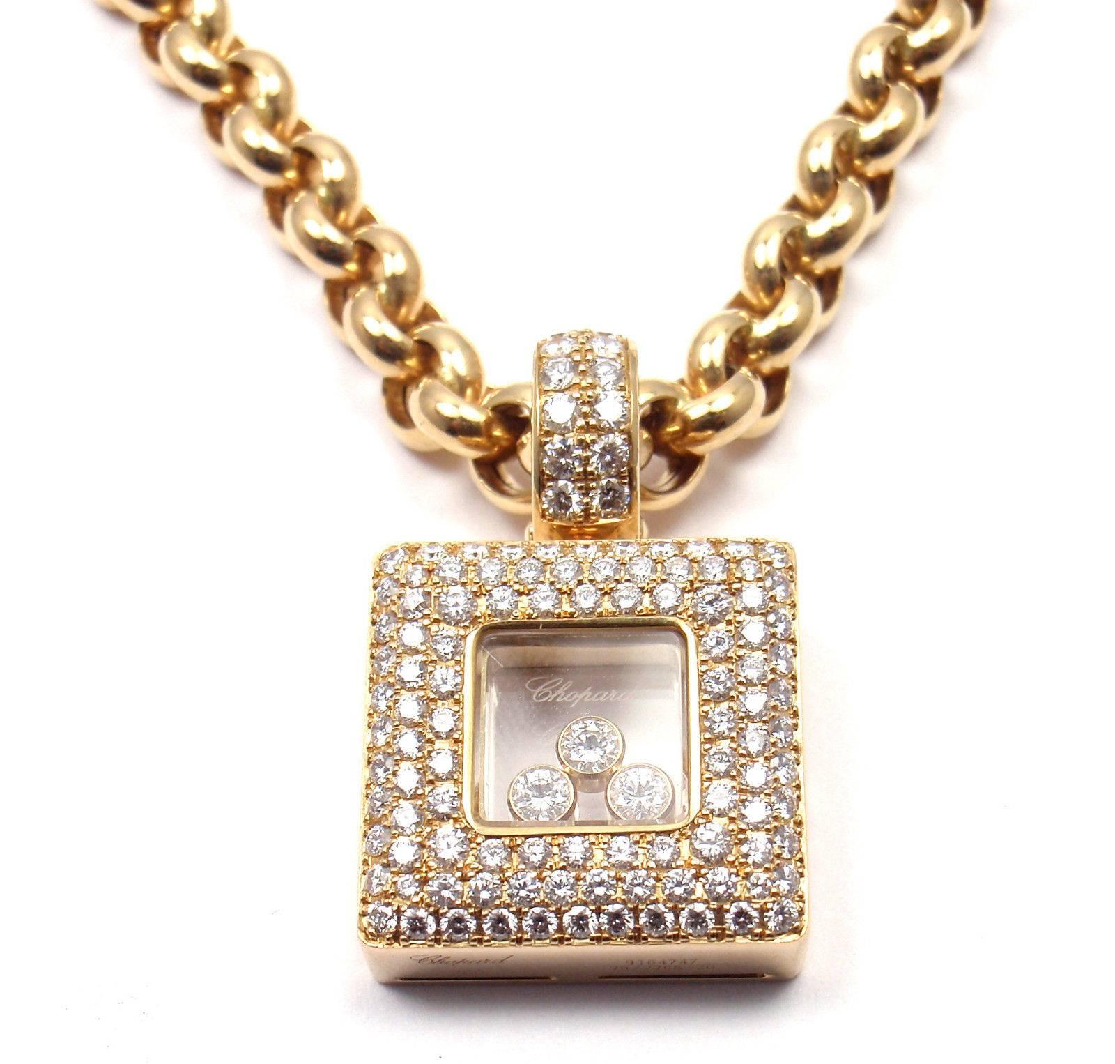 Chopard Happy Diamonds Gelbgold Anhänger Kette Halskette 5