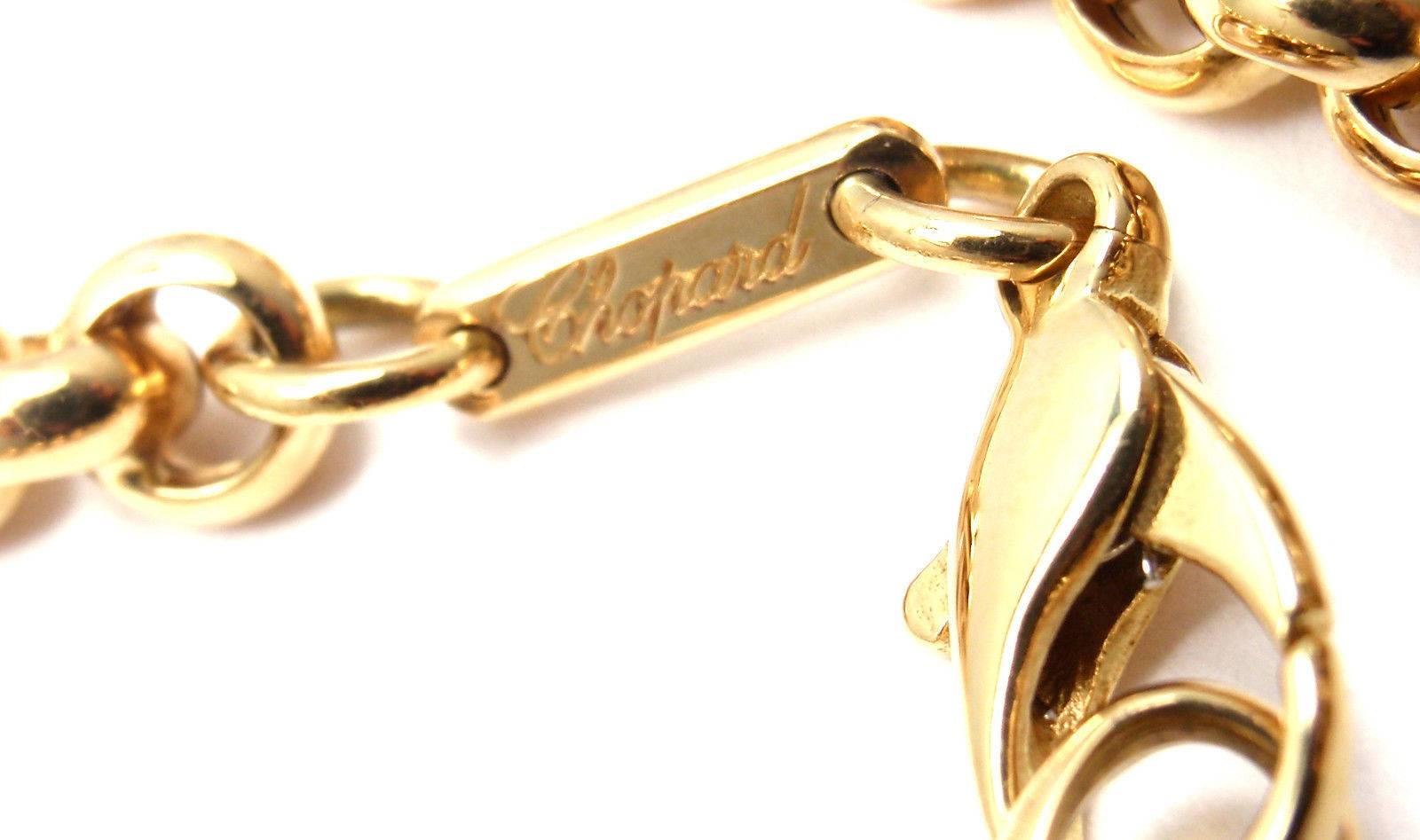 Chopard Happy Diamonds Gelbgold Anhänger Kette Halskette 3