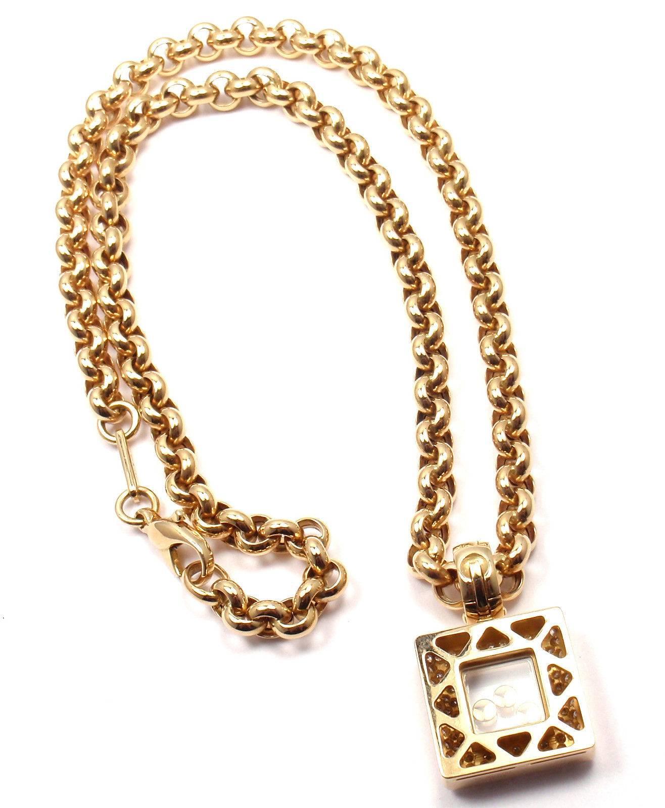 Chopard Happy Diamonds Gelbgold Anhänger Kette Halskette 6