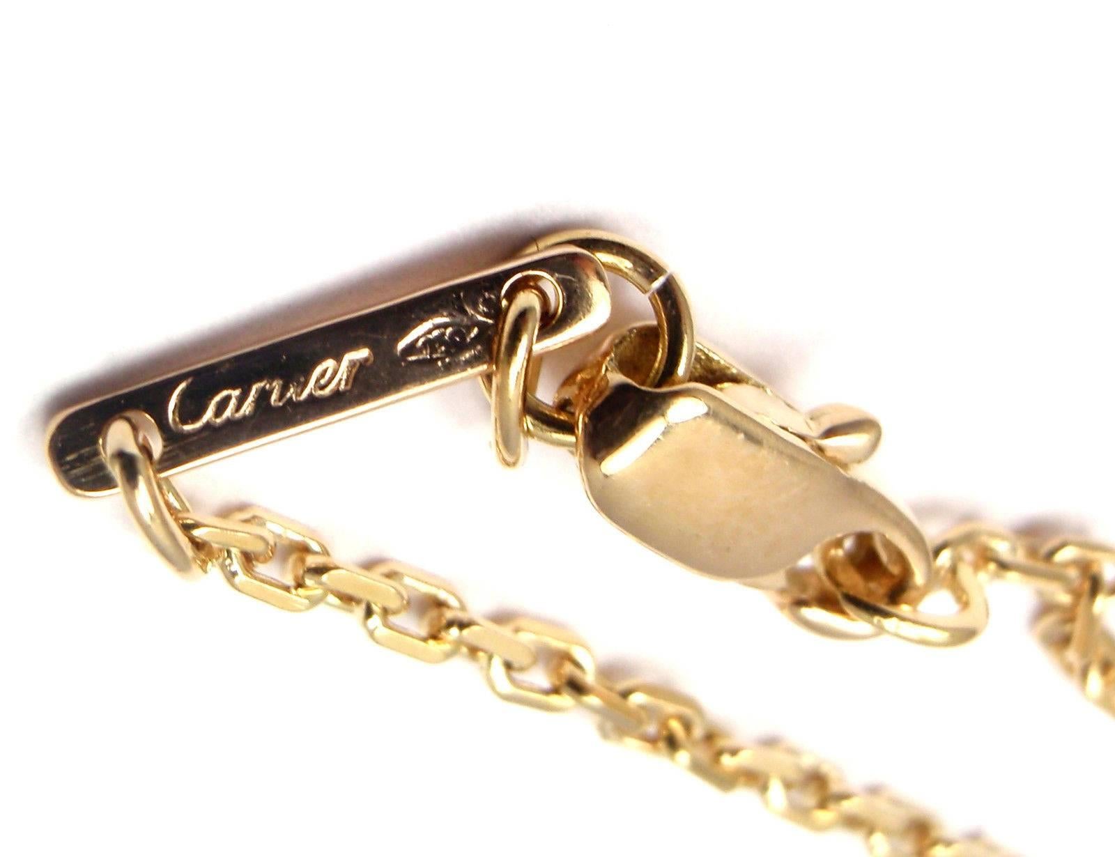 Cartier Diamant Herz Gelbgold Anhänger Halskette 1