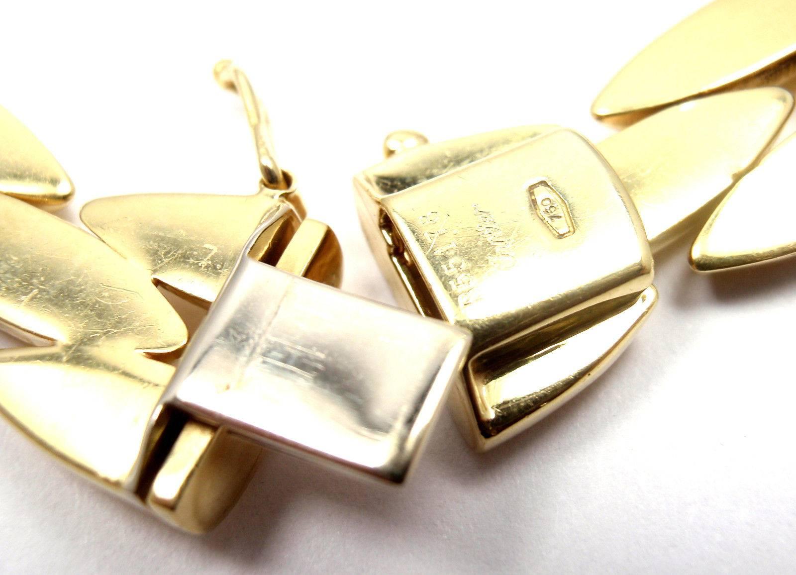 Cartier Gentiane Three Row Rice Link Yellow Gold Necklace In New Condition In Southampton, PA